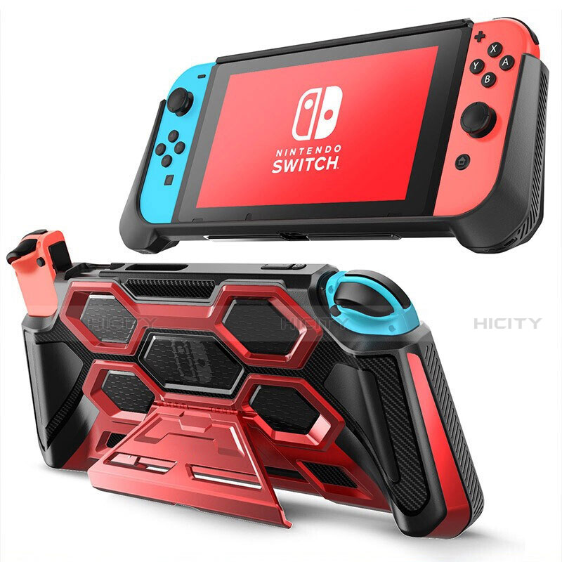 Coque Ultra Fine Silicone Souple 360 Degres Housse Etui S02 pour Nintendo Switch Rouge Plus