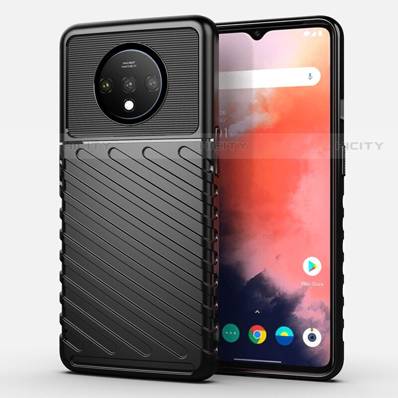 Coque Ultra Fine Silicone Souple 360 Degres Housse Etui S02 pour OnePlus 7T Noir Plus