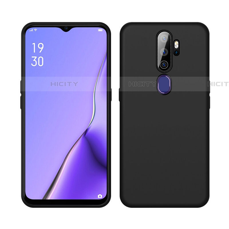 Coque Ultra Fine Silicone Souple 360 Degres Housse Etui S02 pour Oppo A11 Noir Plus