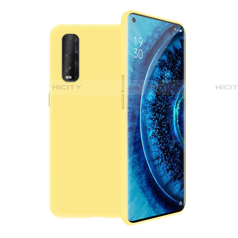 Coque Ultra Fine Silicone Souple 360 Degres Housse Etui S02 pour Oppo Find X2 Jaune Plus