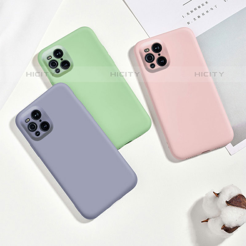 Coque Ultra Fine Silicone Souple 360 Degres Housse Etui S02 pour Oppo Find X3 Pro 5G Plus