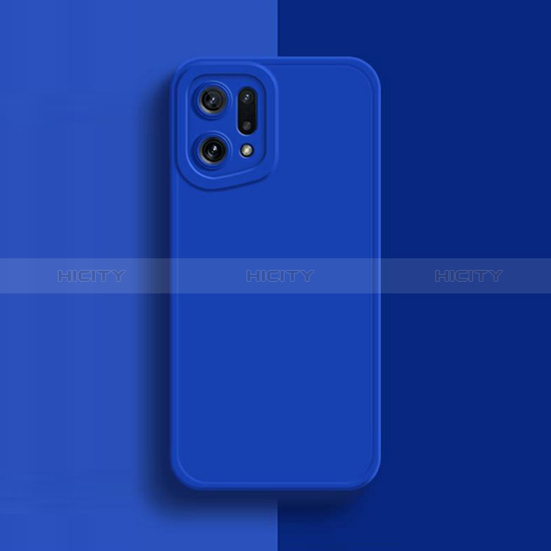 Coque Ultra Fine Silicone Souple 360 Degres Housse Etui S02 pour Oppo Find X5 5G Bleu Plus