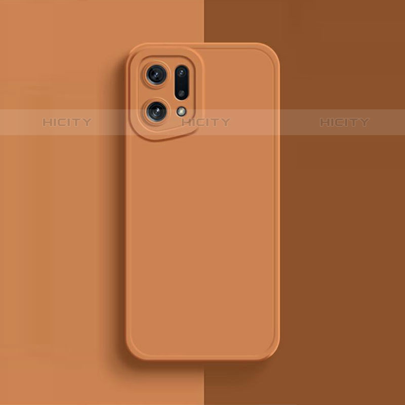 Coque Ultra Fine Silicone Souple 360 Degres Housse Etui S02 pour Oppo Find X5 Pro 5G Orange Plus