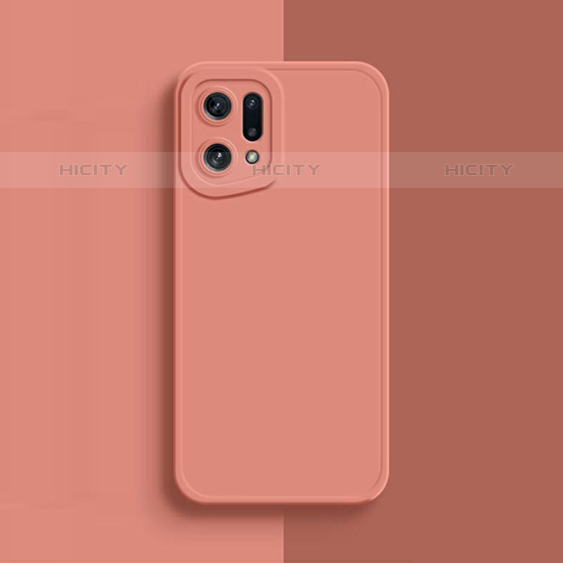 Coque Ultra Fine Silicone Souple 360 Degres Housse Etui S02 pour Oppo Find X5 Pro 5G Rose Plus