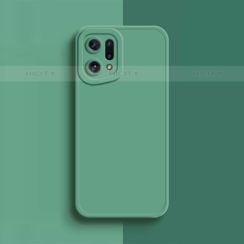 Coque Ultra Fine Silicone Souple 360 Degres Housse Etui S02 pour Oppo Find X5 Pro 5G Vert Plus