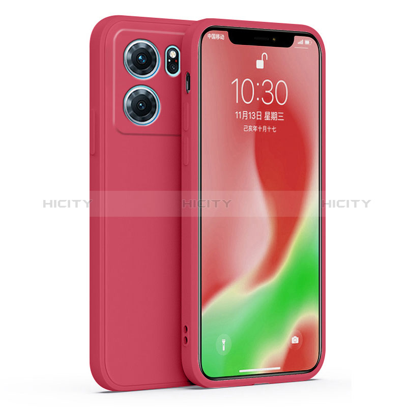 Coque Ultra Fine Silicone Souple 360 Degres Housse Etui S02 pour Oppo K10 5G Rose Rouge Plus