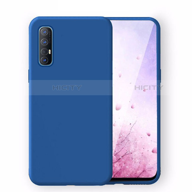 Coque Ultra Fine Silicone Souple 360 Degres Housse Etui S02 pour Oppo Reno3 Pro Bleu Plus