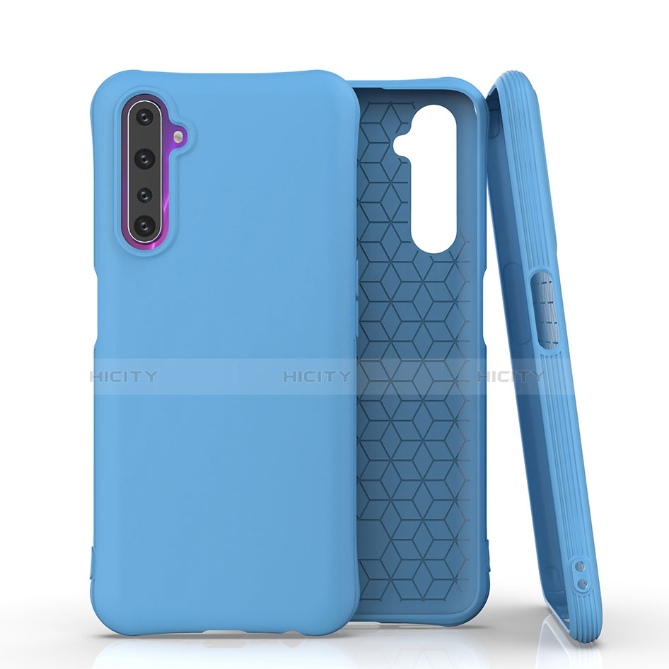 Coque Ultra Fine Silicone Souple 360 Degres Housse Etui S02 pour Realme 6 Pro Bleu Ciel Plus