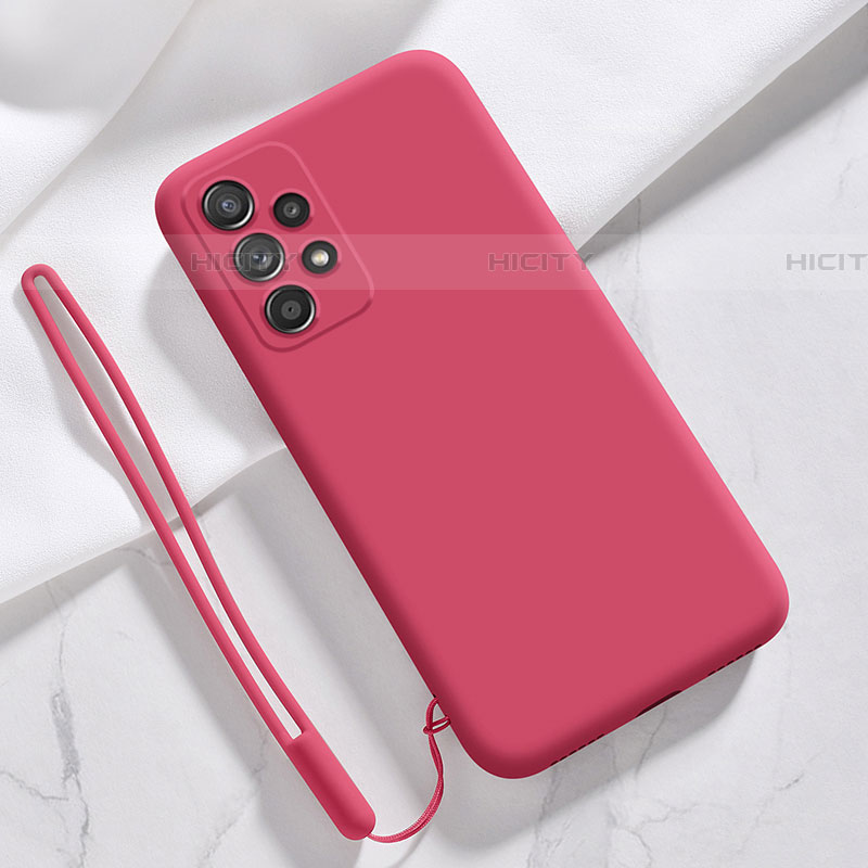 Coque Ultra Fine Silicone Souple 360 Degres Housse Etui S02 pour Samsung Galaxy A52 4G Rose Rouge Plus