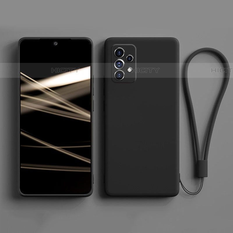 Coque Ultra Fine Silicone Souple 360 Degres Housse Etui S02 pour Samsung Galaxy A72 5G Noir Plus