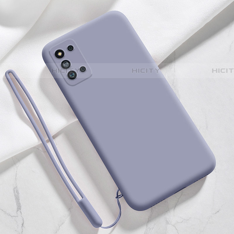 Coque Ultra Fine Silicone Souple 360 Degres Housse Etui S02 pour Samsung Galaxy F52 5G Gris Lavende Plus