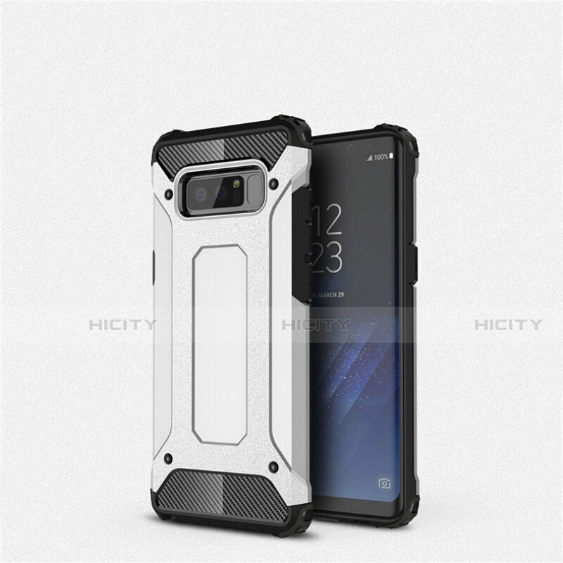 Coque Ultra Fine Silicone Souple 360 Degres Housse Etui S02 pour Samsung Galaxy Note 8 Blanc Plus