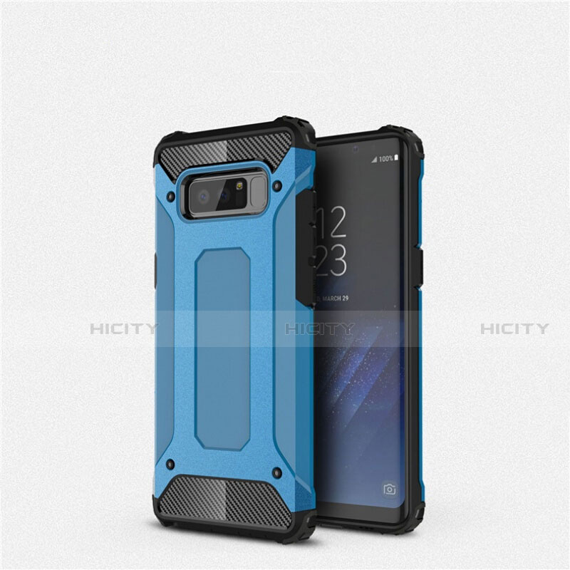 Coque Ultra Fine Silicone Souple 360 Degres Housse Etui S02 pour Samsung Galaxy Note 8 Duos N950F Bleu Ciel Plus