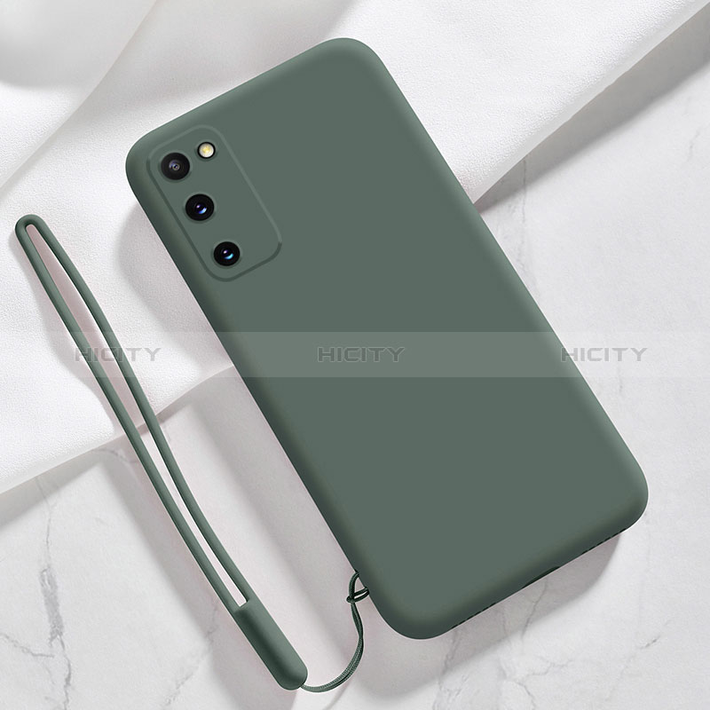 Coque Ultra Fine Silicone Souple 360 Degres Housse Etui S02 pour Samsung Galaxy S20 Lite 5G Vert Nuit Plus