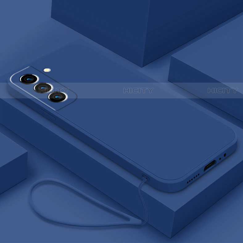 Coque Ultra Fine Silicone Souple 360 Degres Housse Etui S02 pour Samsung Galaxy S21 FE 5G Bleu Plus