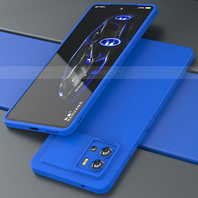 Coque Ultra Fine Silicone Souple 360 Degres Housse Etui S02 pour Vivo iQOO 9 Pro 5G Bleu Plus