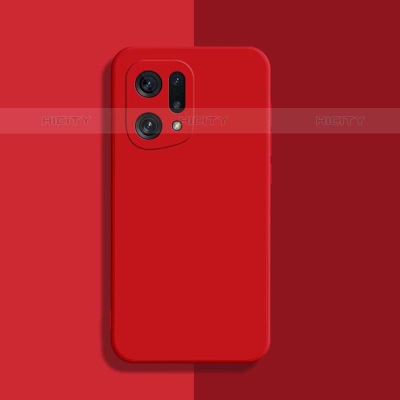 Coque Ultra Fine Silicone Souple 360 Degres Housse Etui S03 pour Oppo Find X5 Pro 5G Rouge Plus