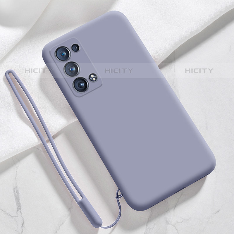 Coque Ultra Fine Silicone Souple 360 Degres Housse Etui S03 pour Oppo Reno6 Pro 5G Gris Lavende Plus