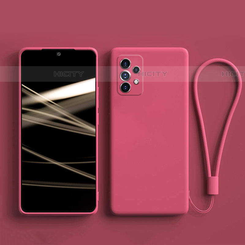 Coque Ultra Fine Silicone Souple 360 Degres Housse Etui S03 pour Samsung Galaxy A52 4G Rose Rouge Plus