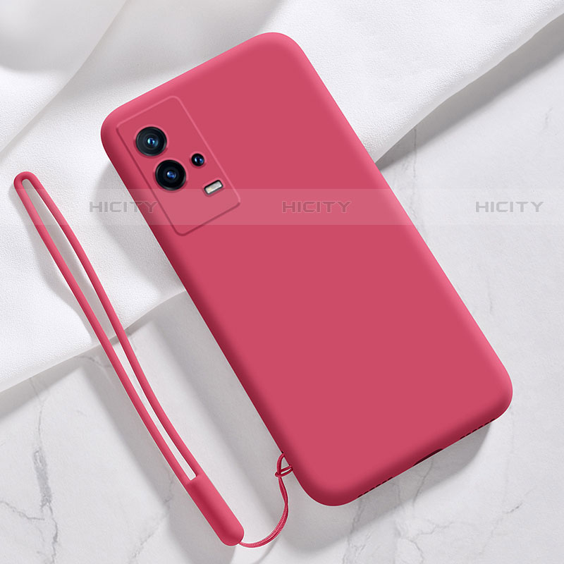 Coque Ultra Fine Silicone Souple 360 Degres Housse Etui S03 pour Vivo iQOO 8 5G Rouge Plus