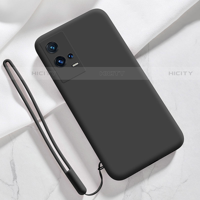 Coque Ultra Fine Silicone Souple 360 Degres Housse Etui S03 pour Vivo iQOO 8 Pro 5G Noir Plus