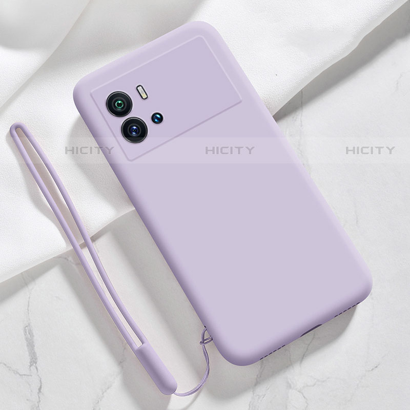 Coque Ultra Fine Silicone Souple 360 Degres Housse Etui S03 pour Vivo iQOO 9 5G Violet Clair Plus