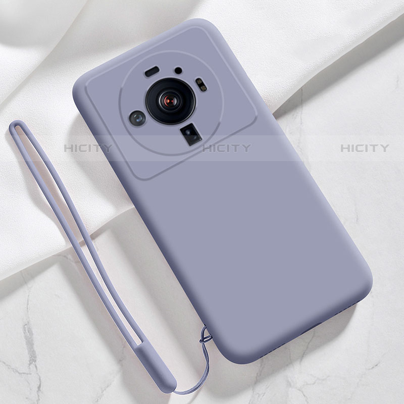 Coque Ultra Fine Silicone Souple 360 Degres Housse Etui S03 pour Xiaomi Mi 12 Ultra 5G Gris Lavende Plus