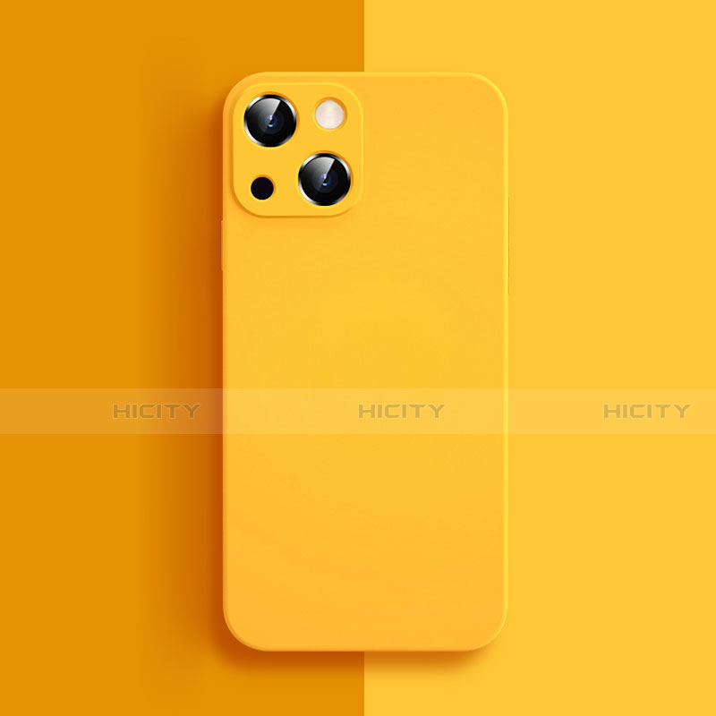 Coque Ultra Fine Silicone Souple 360 Degres Housse Etui S04 pour Apple iPhone 14 Plus Jaune Plus