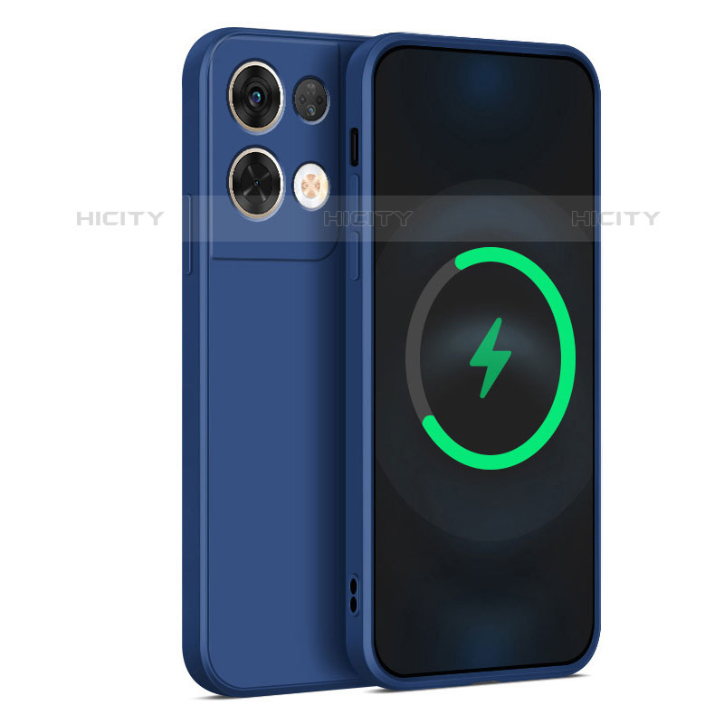 Coque Ultra Fine Silicone Souple 360 Degres Housse Etui S04 pour Oppo Reno8 5G Bleu Plus