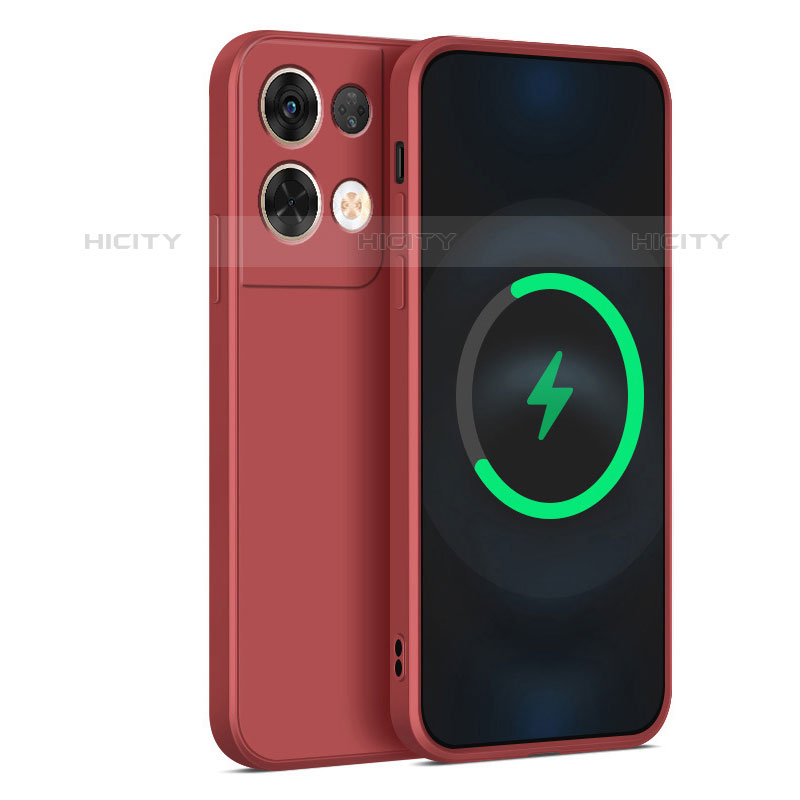 Coque Ultra Fine Silicone Souple 360 Degres Housse Etui S04 pour Oppo Reno8 5G Rouge Plus