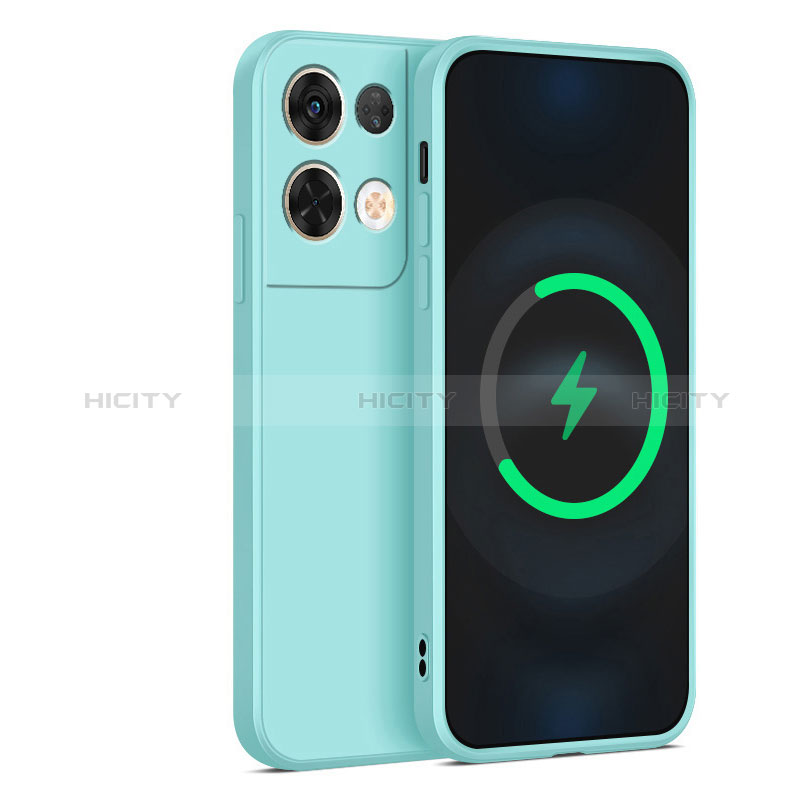 Coque Ultra Fine Silicone Souple 360 Degres Housse Etui S04 pour Oppo Reno9 Pro+ Plus 5G Cyan Plus