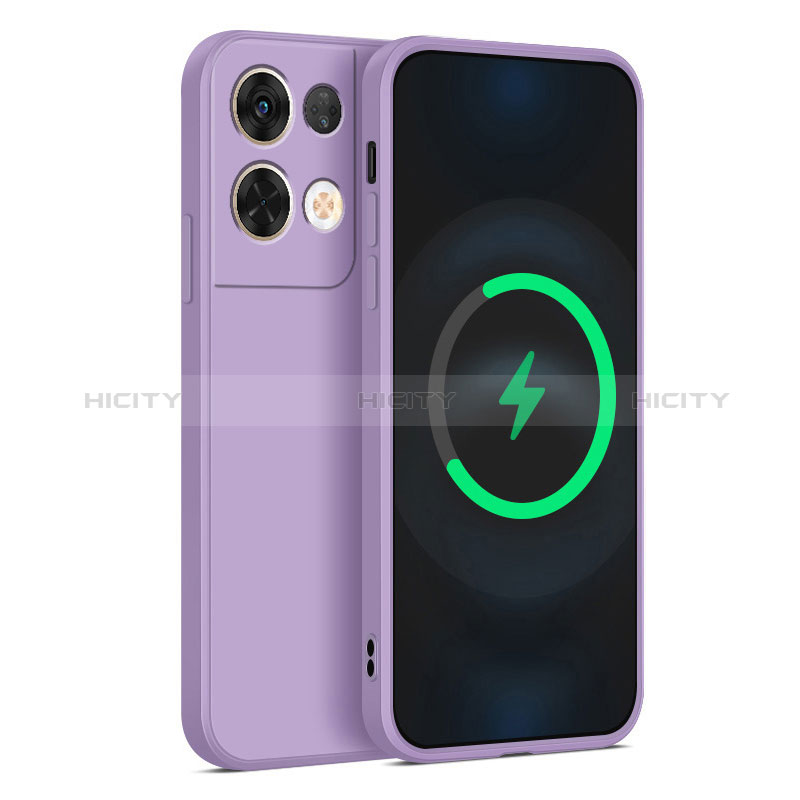 Coque Ultra Fine Silicone Souple 360 Degres Housse Etui S04 pour Oppo Reno9 Pro+ Plus 5G Violet Plus