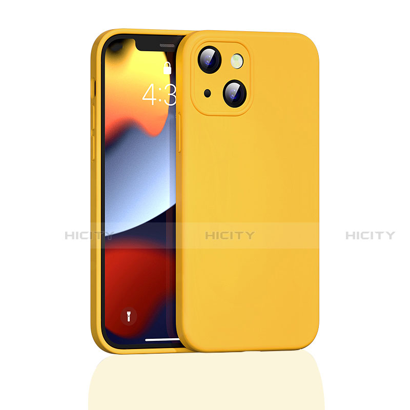 Coque Ultra Fine Silicone Souple 360 Degres Housse Etui S05 pour Apple iPhone 13 Mini Jaune Plus