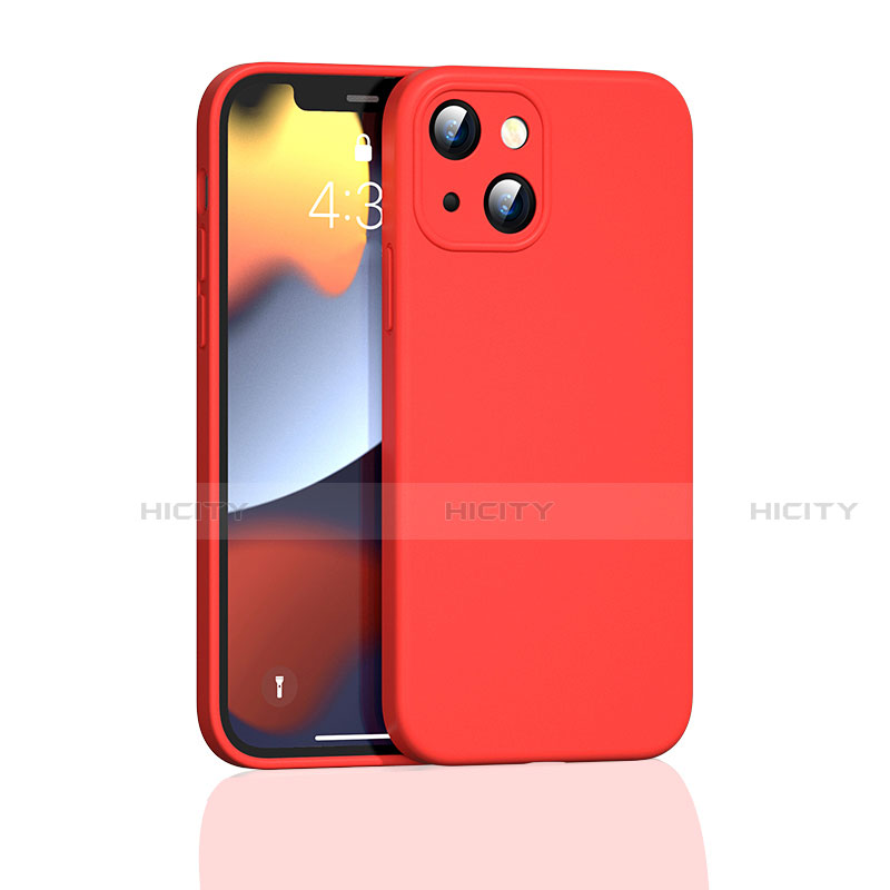 Coque Ultra Fine Silicone Souple 360 Degres Housse Etui S05 pour Apple iPhone 13 Mini Rouge Plus