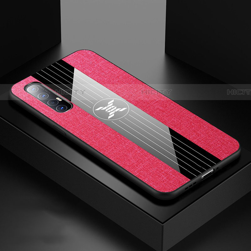 Coque Ultra Fine Silicone Souple 360 Degres Housse Etui S05 pour Oppo Find X2 Neo Rose Rouge Plus