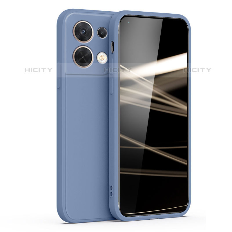 Coque Ultra Fine Silicone Souple 360 Degres Housse Etui S05 pour Oppo Reno8 5G Gris Lavende Plus