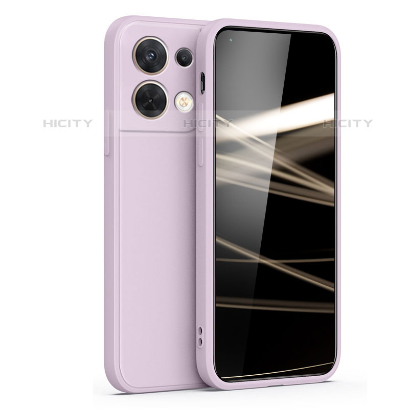 Coque Ultra Fine Silicone Souple 360 Degres Housse Etui S05 pour Oppo Reno8 5G Violet Clair Plus