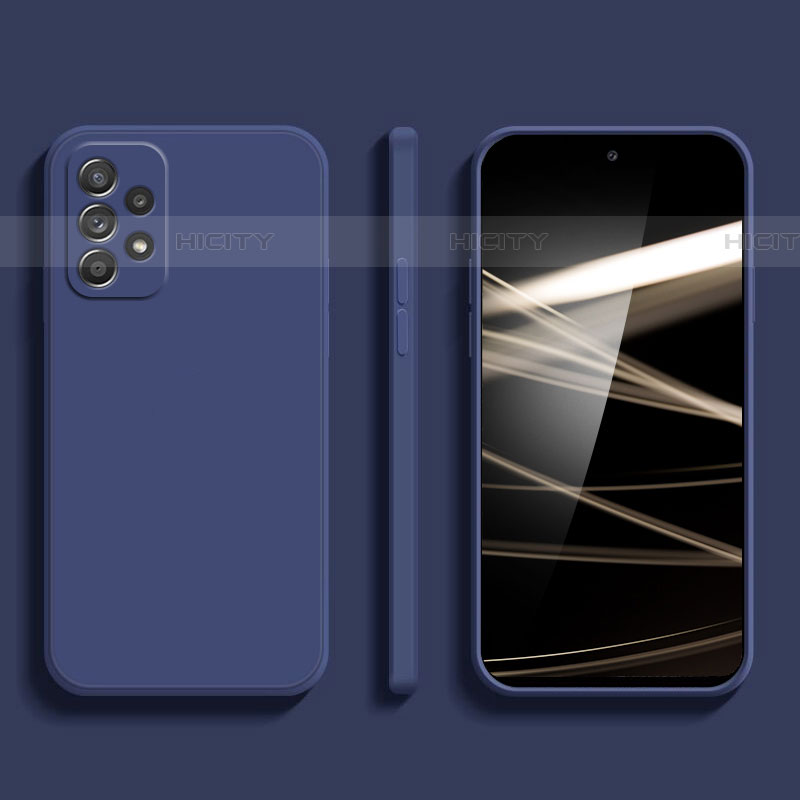 Coque Ultra Fine Silicone Souple 360 Degres Housse Etui S05 pour Samsung Galaxy A52 4G Bleu Plus