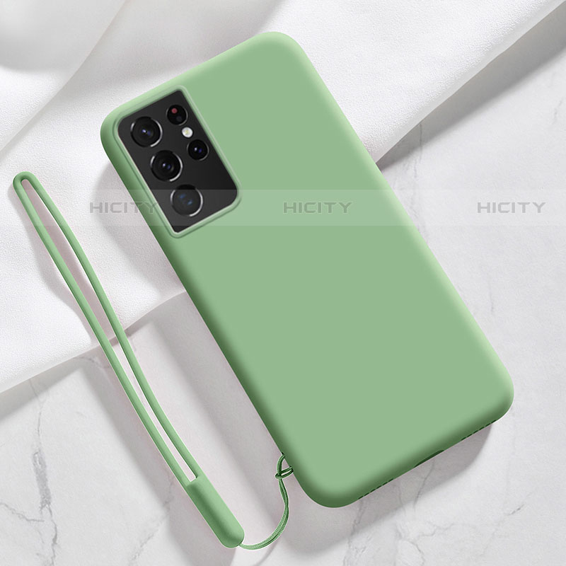 Coque Ultra Fine Silicone Souple 360 Degres Housse Etui S05 pour Samsung Galaxy S22 Ultra 5G Vert Plus