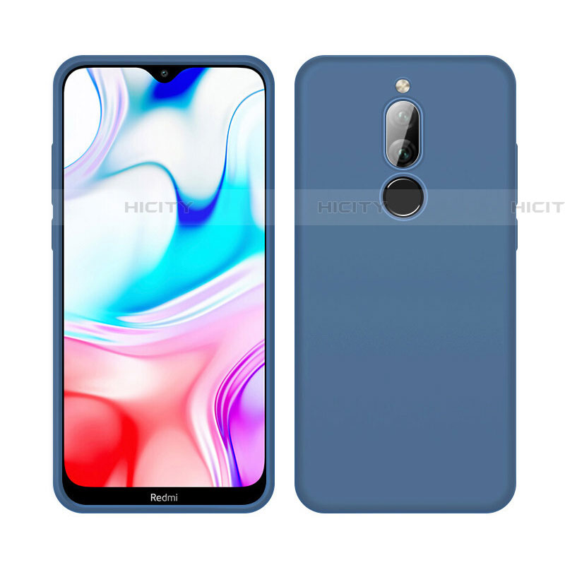 Coque Ultra Fine Silicone Souple 360 Degres Housse Etui S05 pour Xiaomi Redmi 8 Bleu Plus