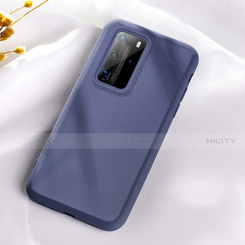 Coque Ultra Fine Silicone Souple 360 Degres Housse Etui S07 pour Huawei P40 Pro Bleu Plus