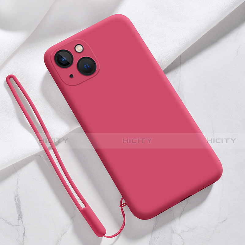 Coque Ultra Fine Silicone Souple 360 Degres Housse Etui S08 pour Apple iPhone 13 Mini Rose Rouge Plus