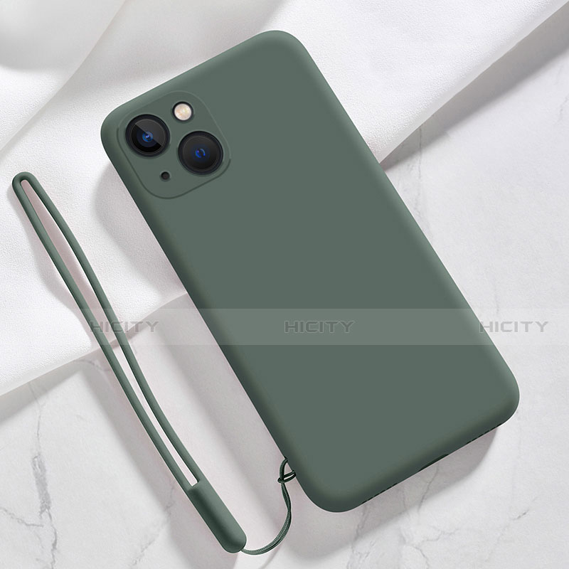 Coque Ultra Fine Silicone Souple 360 Degres Housse Etui S08 pour Apple iPhone 13 Mini Vert Plus