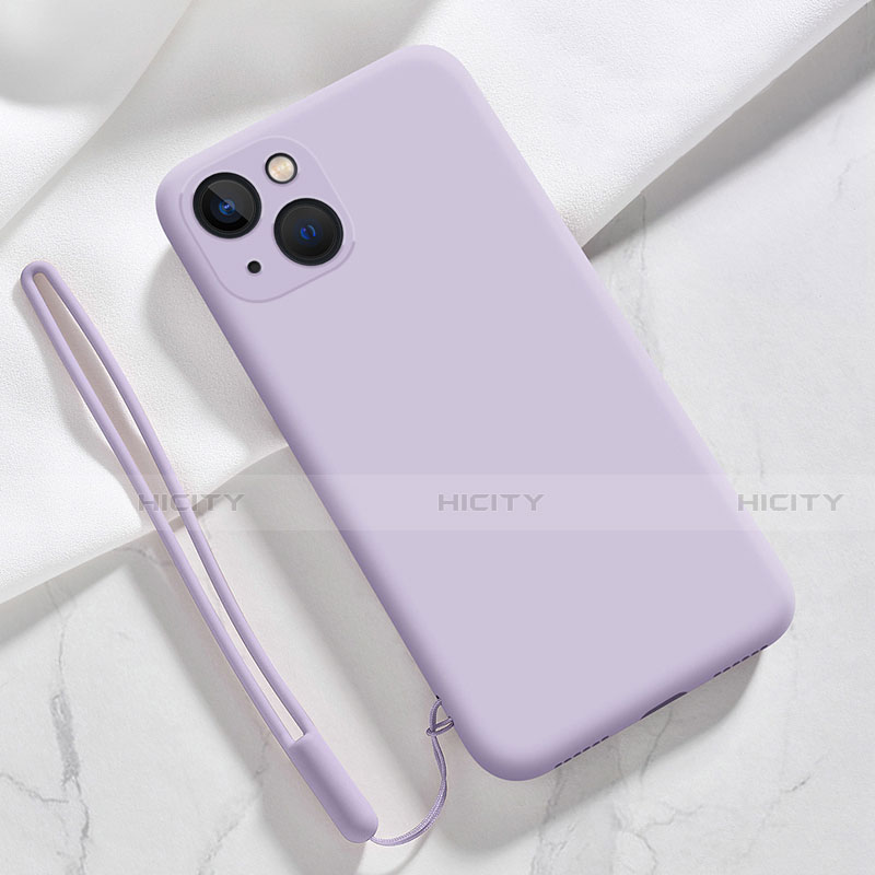 Coque Ultra Fine Silicone Souple 360 Degres Housse Etui S08 pour Apple iPhone 13 Mini Violet Clair Plus