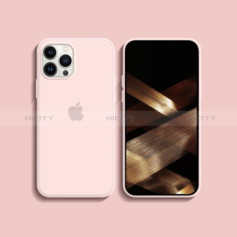 Coque Ultra Fine Silicone Souple 360 Degres Housse Etui S08 pour Apple iPhone 14 Pro Max Rose Plus