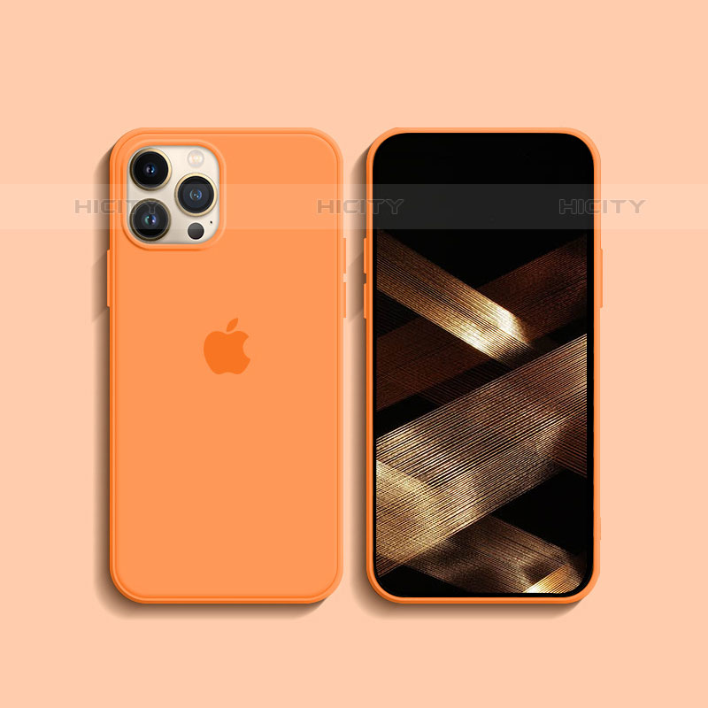 Coque Ultra Fine Silicone Souple 360 Degres Housse Etui S08 pour Apple iPhone 15 Pro Orange Plus