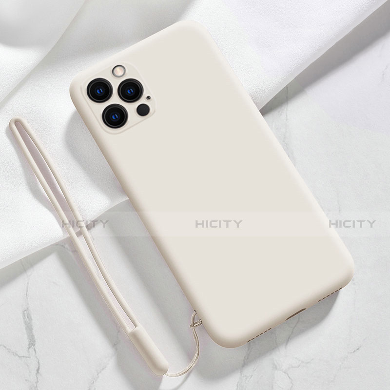 Coque Ultra Fine Silicone Souple 360 Degres Housse Etui S09 pour Apple iPhone 13 Pro Blanc Plus