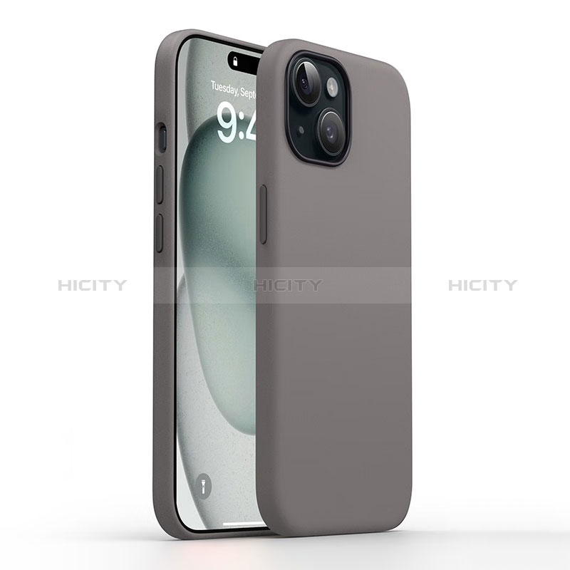 Coque Ultra Fine Silicone Souple 360 Degres Housse Etui YK1 pour Apple iPhone 13 Gris Fonce Plus