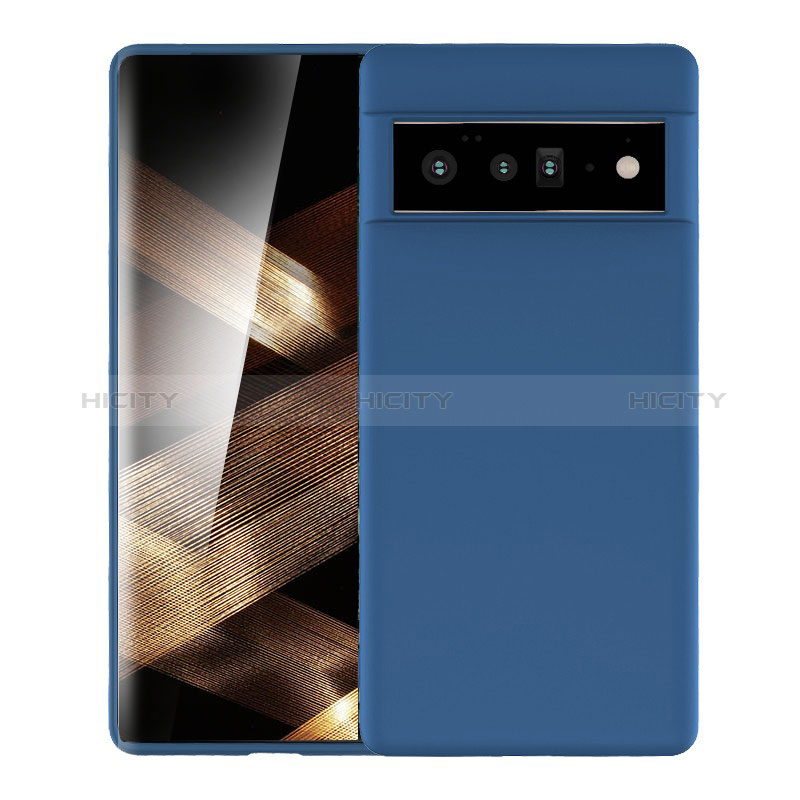 Coque Ultra Fine Silicone Souple 360 Degres Housse Etui YK1 pour Google Pixel 6 Pro 5G Bleu Plus