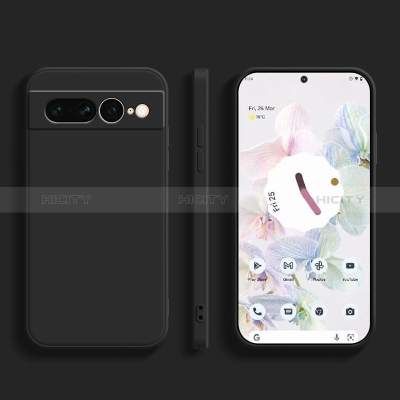 Coque Ultra Fine Silicone Souple 360 Degres Housse Etui YK1 pour Google Pixel 7 Pro 5G Noir Plus